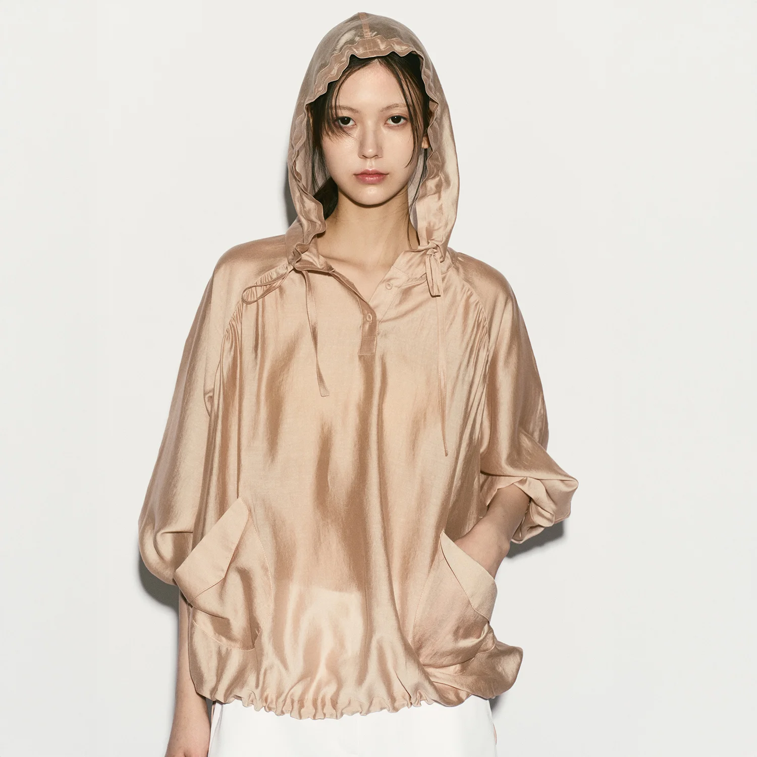 SHEER HOODED TOP