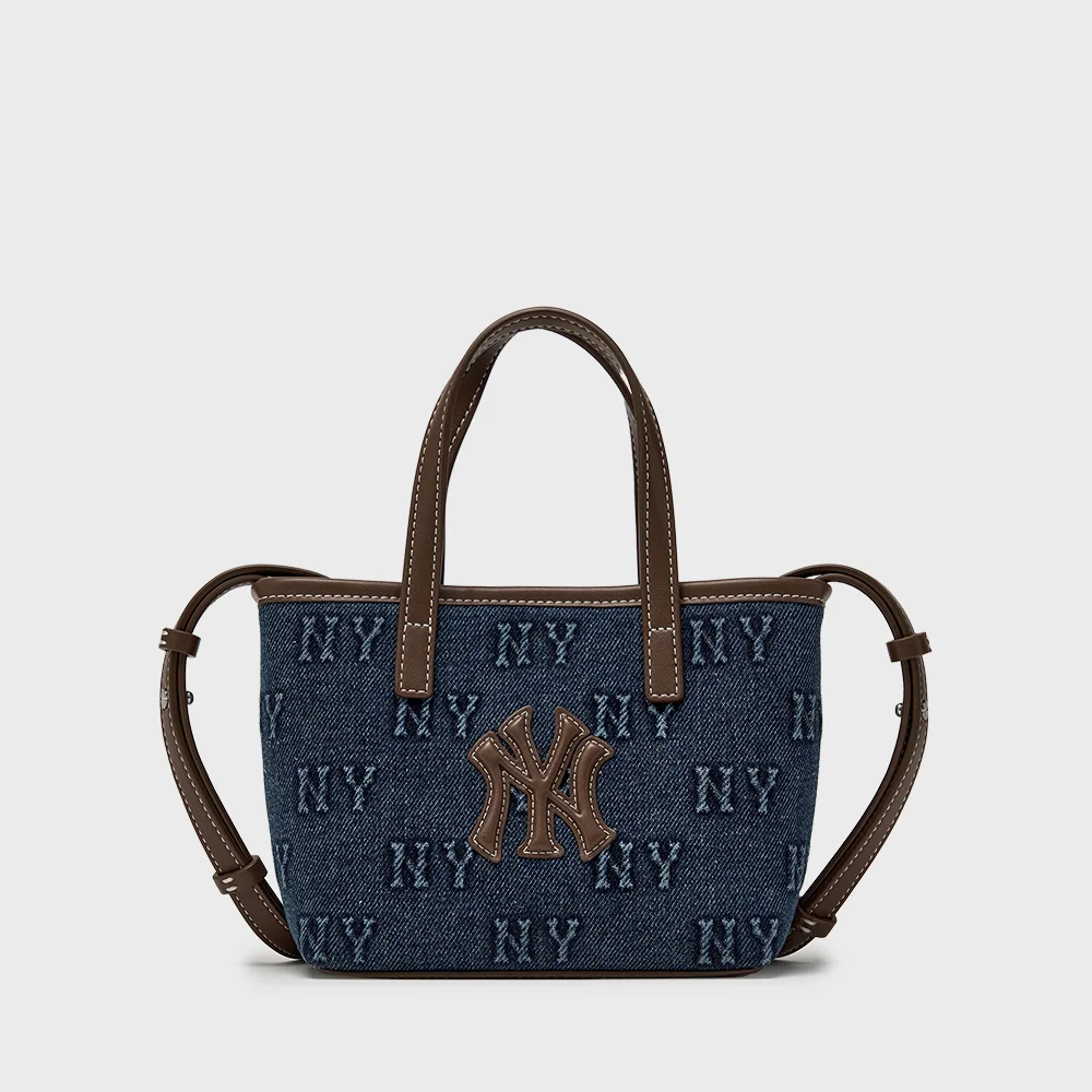 經典 Monogram 牛仔 壓紋 迷你 斜揹袋 NY (Indigo)