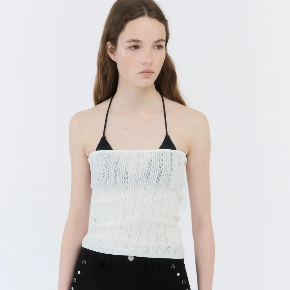 CROCHET TUBE TOP / NATURAL