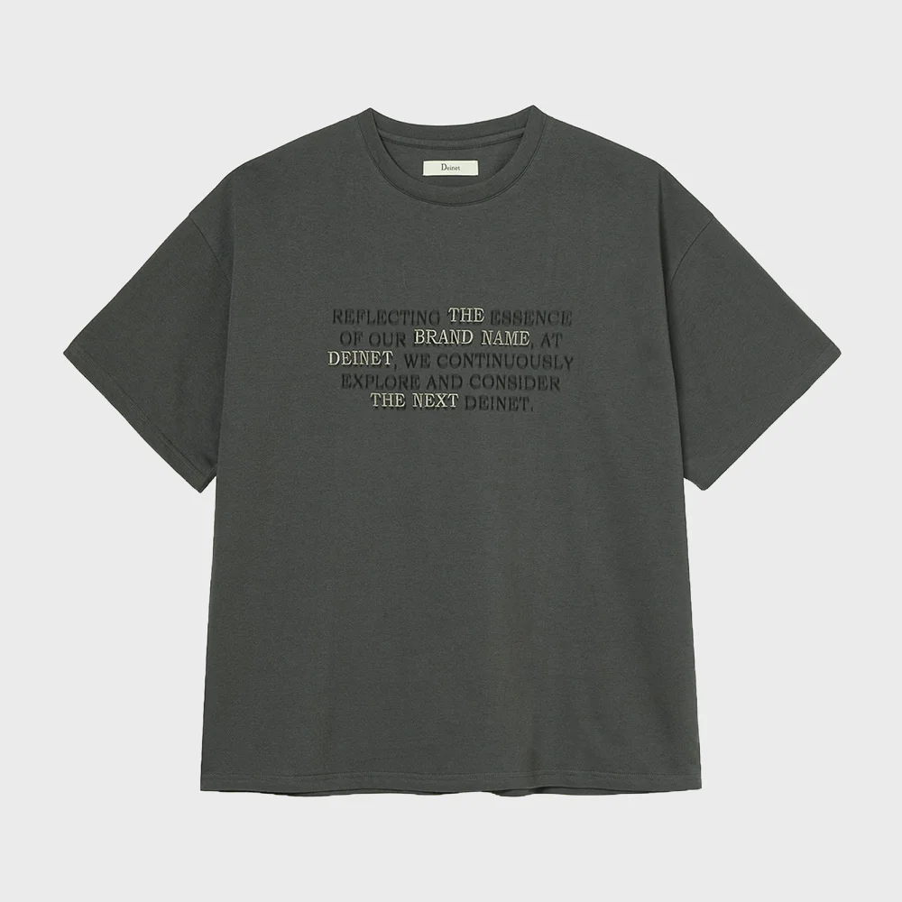 LETTERING T-SHIRT IN CHARCOAL