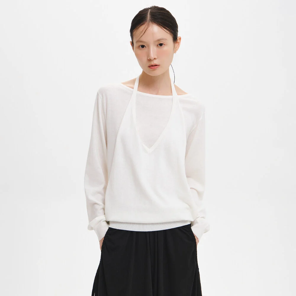 WOMAN 寬鬆 掛頸 層次 套頭 / GF3LKP501
