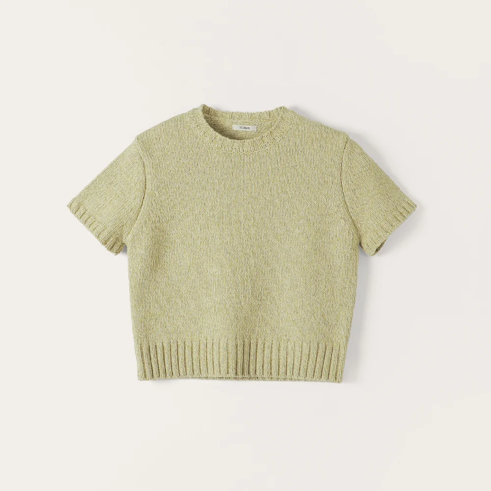 Blend Wool Half Sleeve Knit (Light green)