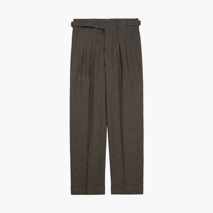 8s Linen Gurkha Trousers (Brown)