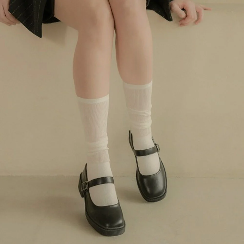 Florida Studio FL3724 Vogue Chunky Heel 牛皮 瑪麗珍鞋