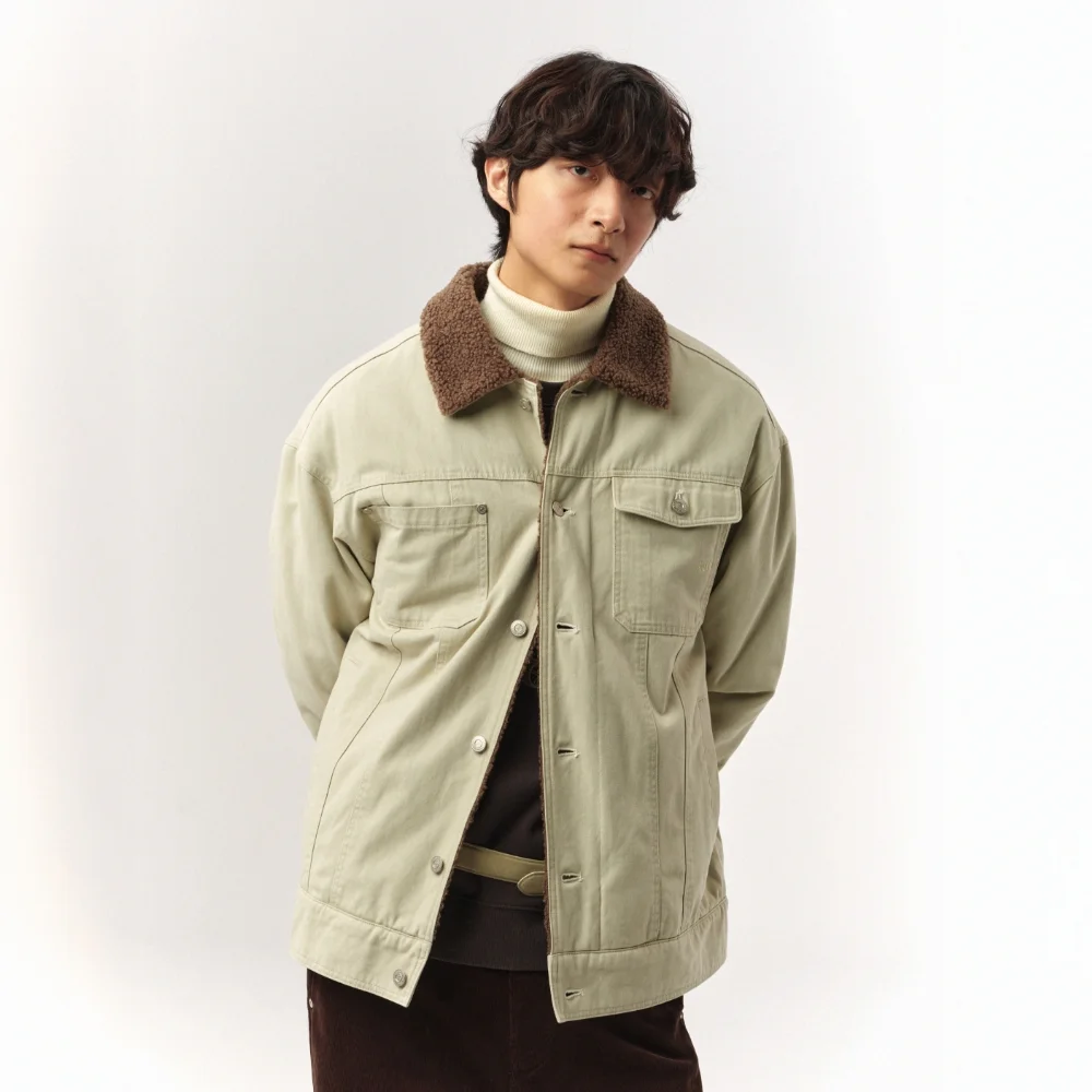 Marron Trucker 外套 奶油