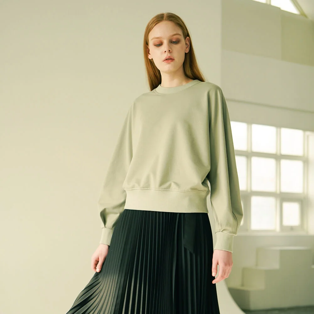 Raglan Sleeve Sweatshirt_Olive