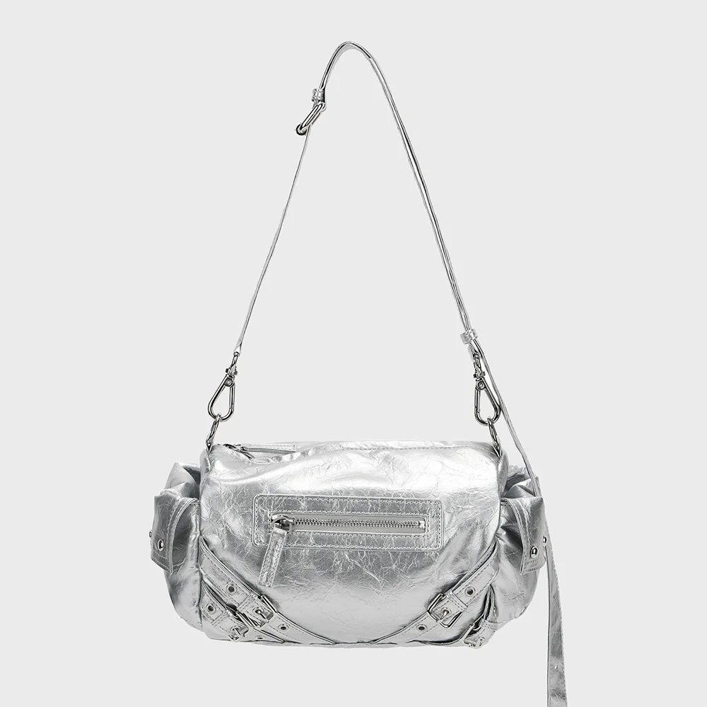 STUD POCKET BAG IN SILVER