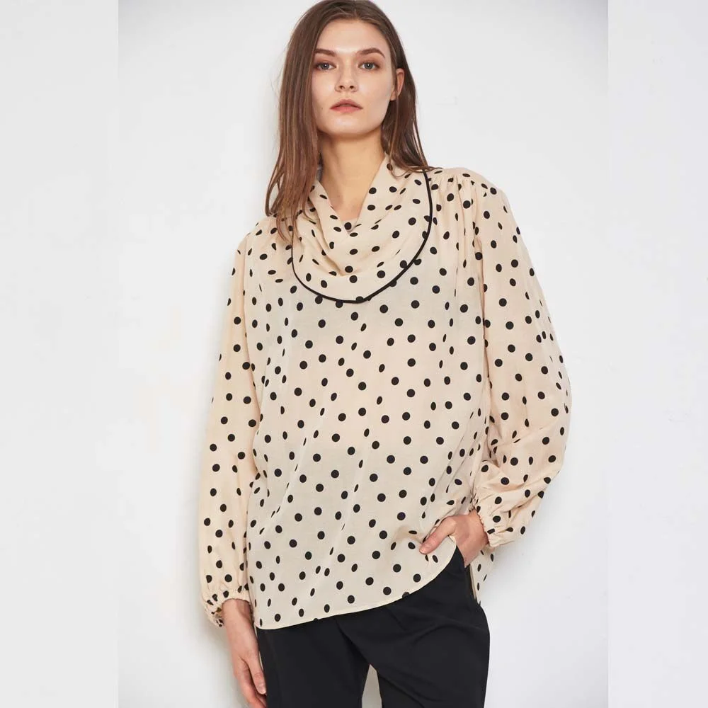 cowl scarf blouse (BG)