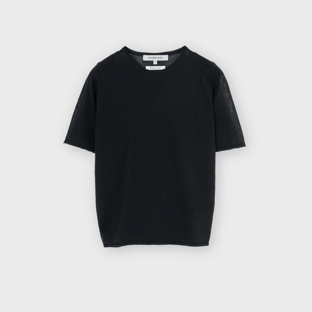W Half Knit, Black