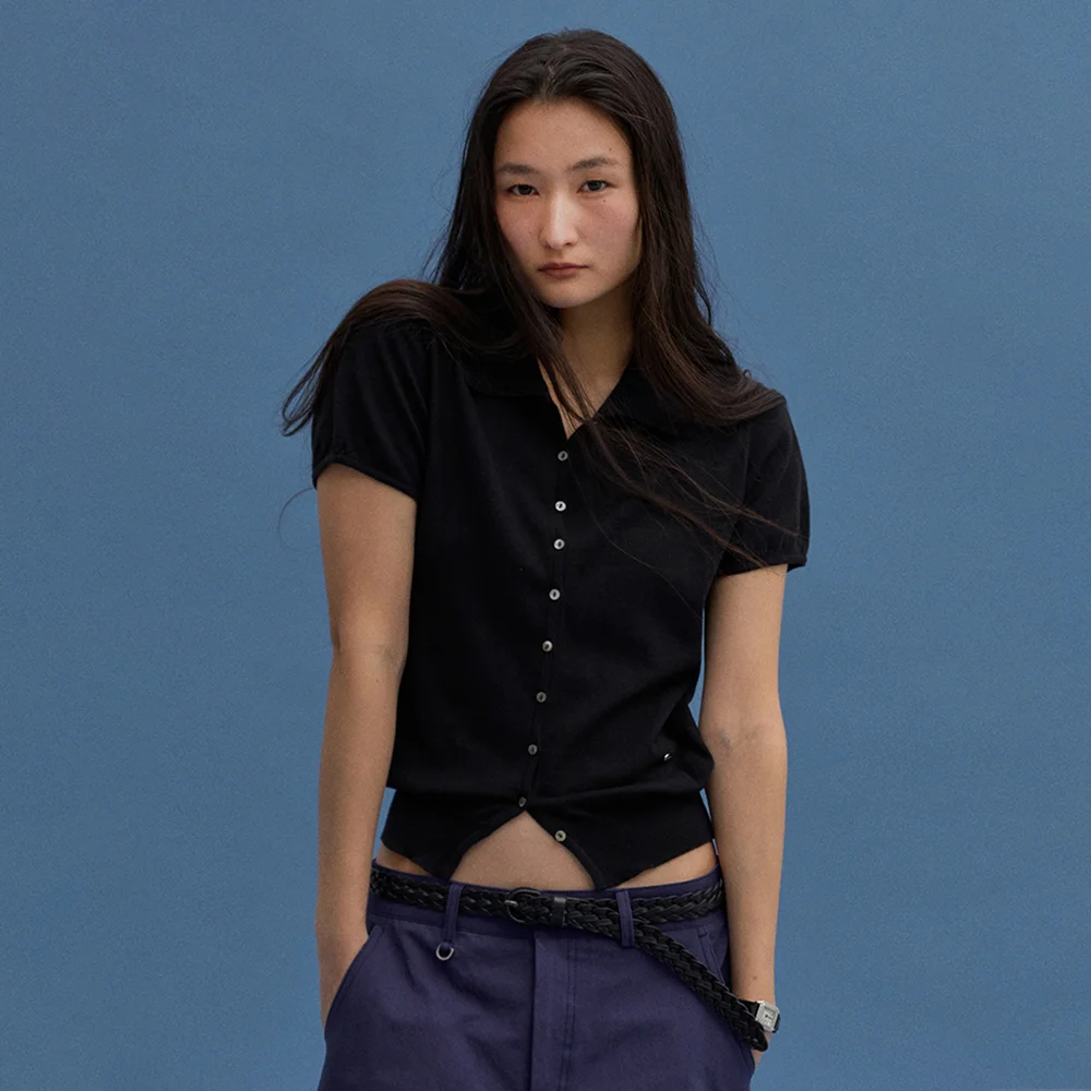 COLLAR HALF KNIT (BLACK)