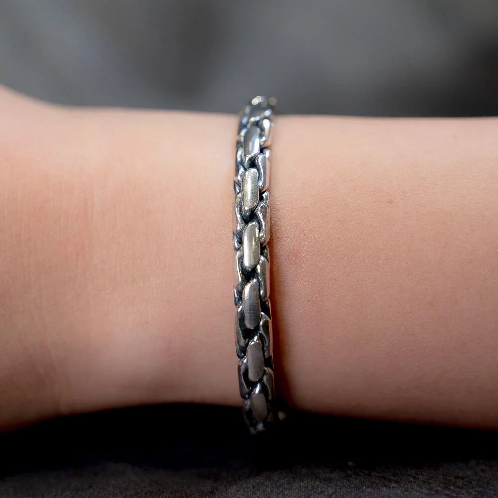 HR 125B_Silver Bangle Bracelet (Silver 925)