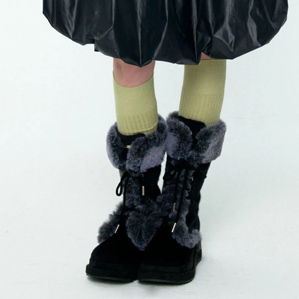 Sugar Fur Boots (Black)