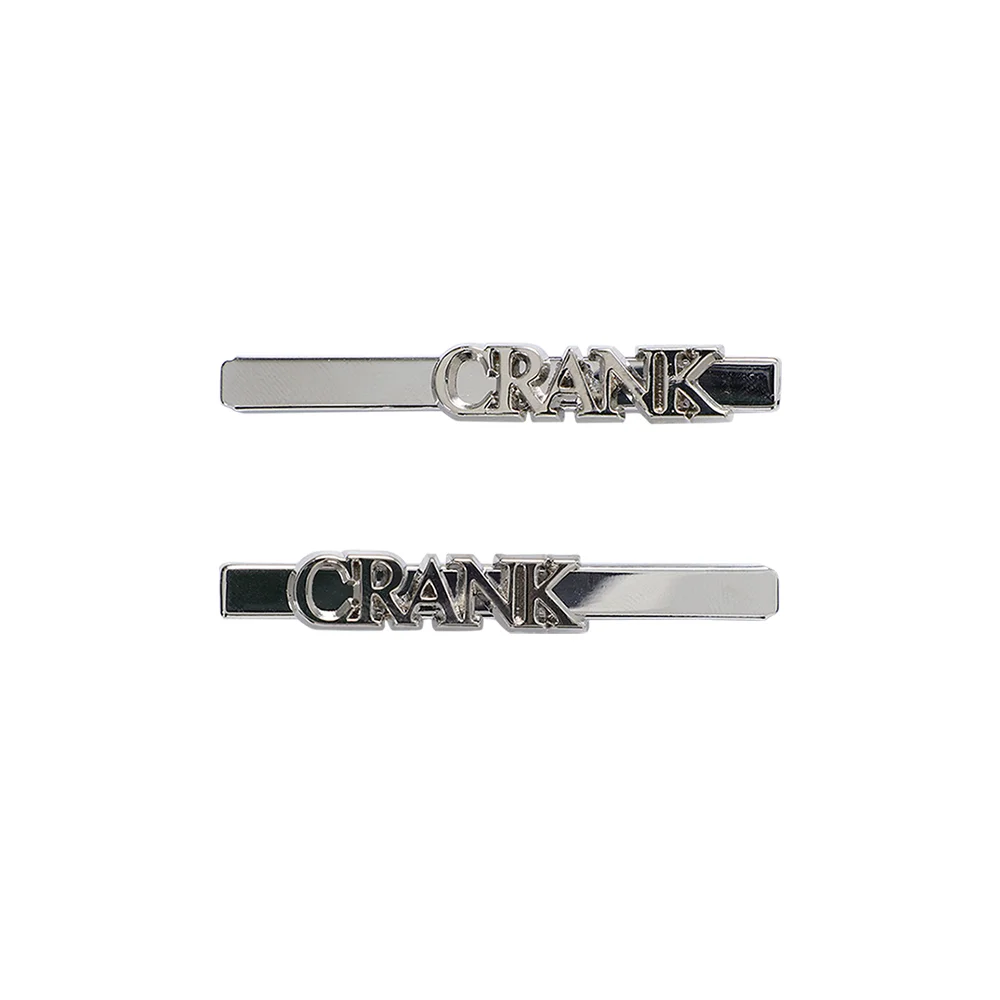 METAL LOGO HAIR CLIP SET_SILVER