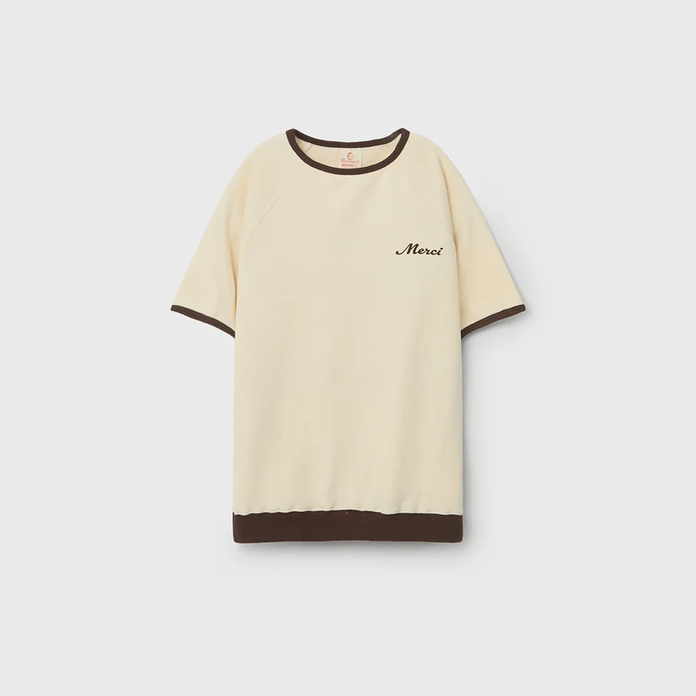 MERCI HALF SWEAT (CREAM)