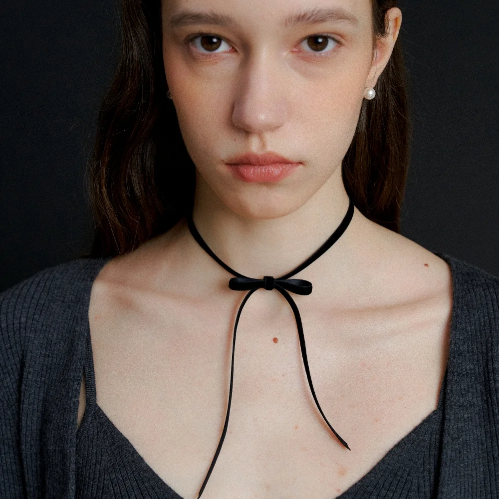 Ribbon Velvet Choker (L233MNK090)