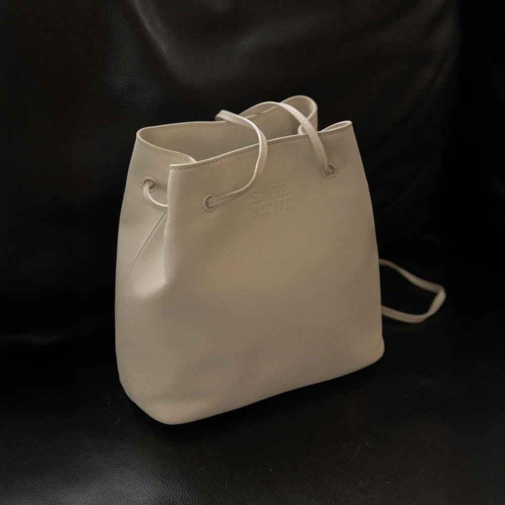 MYLO LEATHER DRAWSTRING BAG_SUMMER SAND