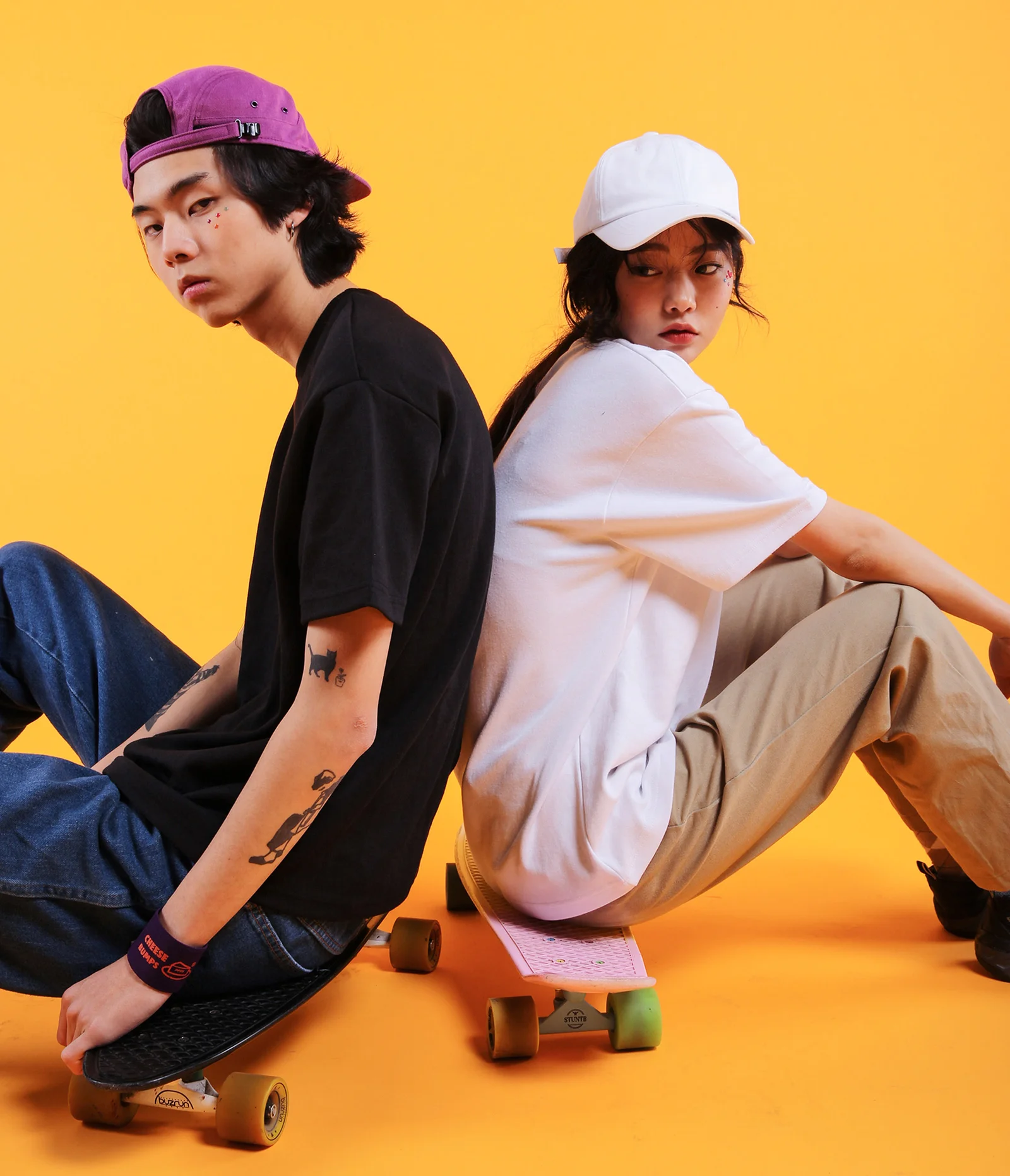 標誌 短袖T恤 BK & WHITE