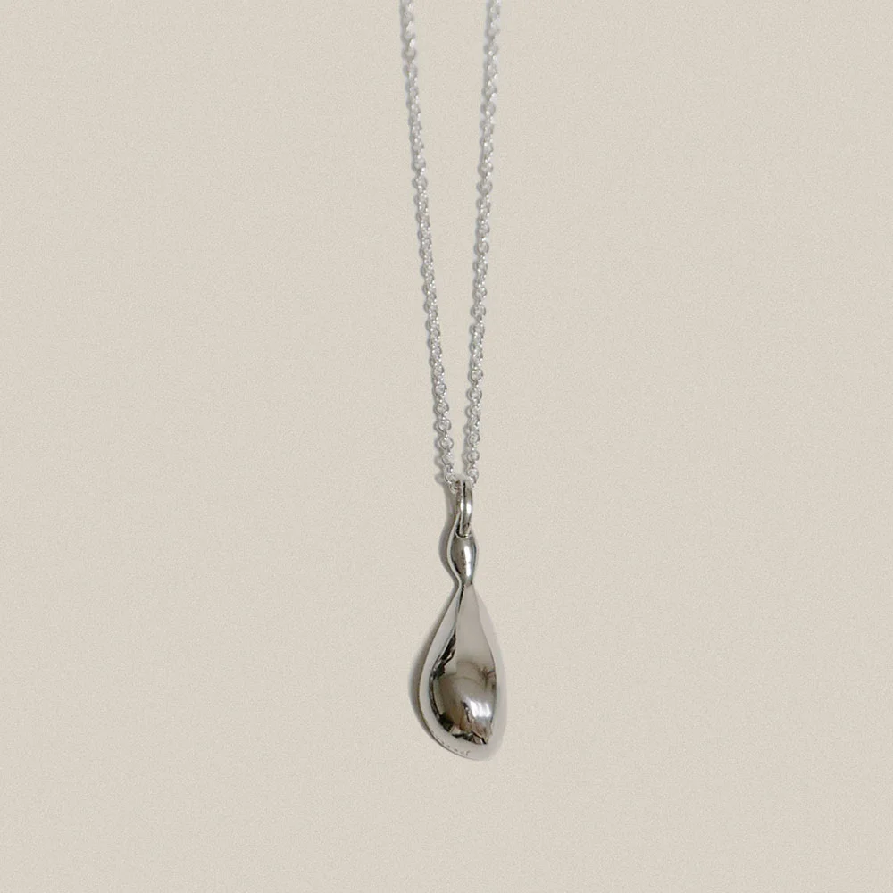 Victorian Mirror Necklace Silver