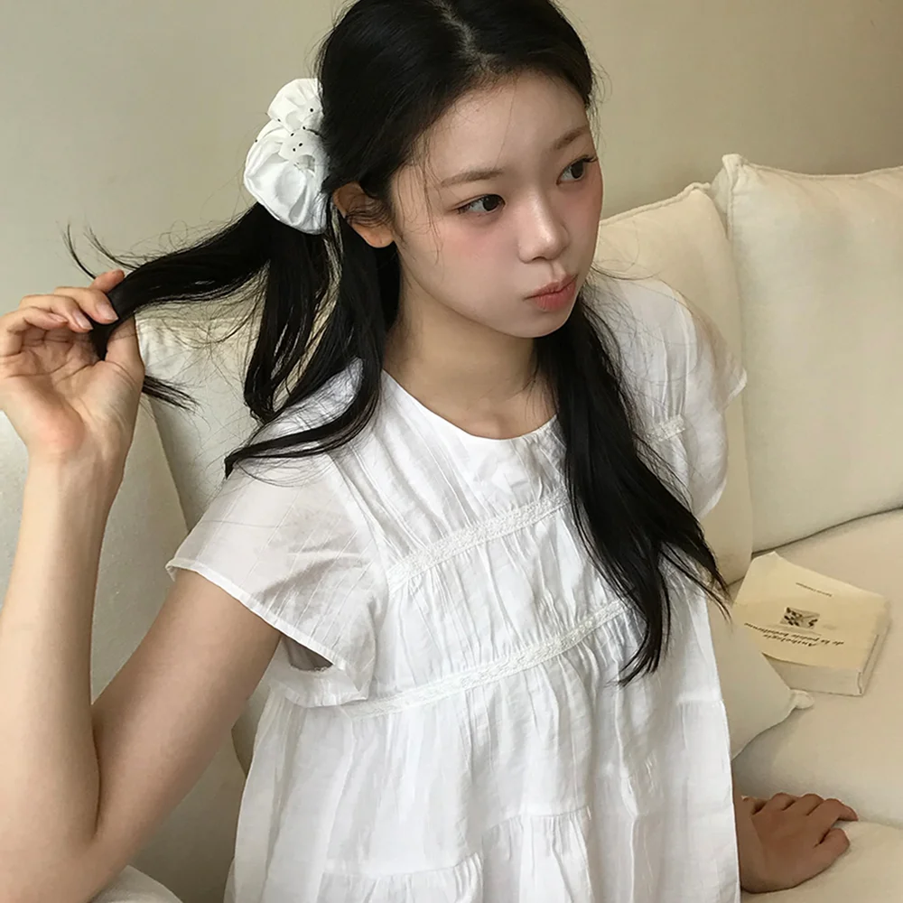 soft lace blouse - soft white