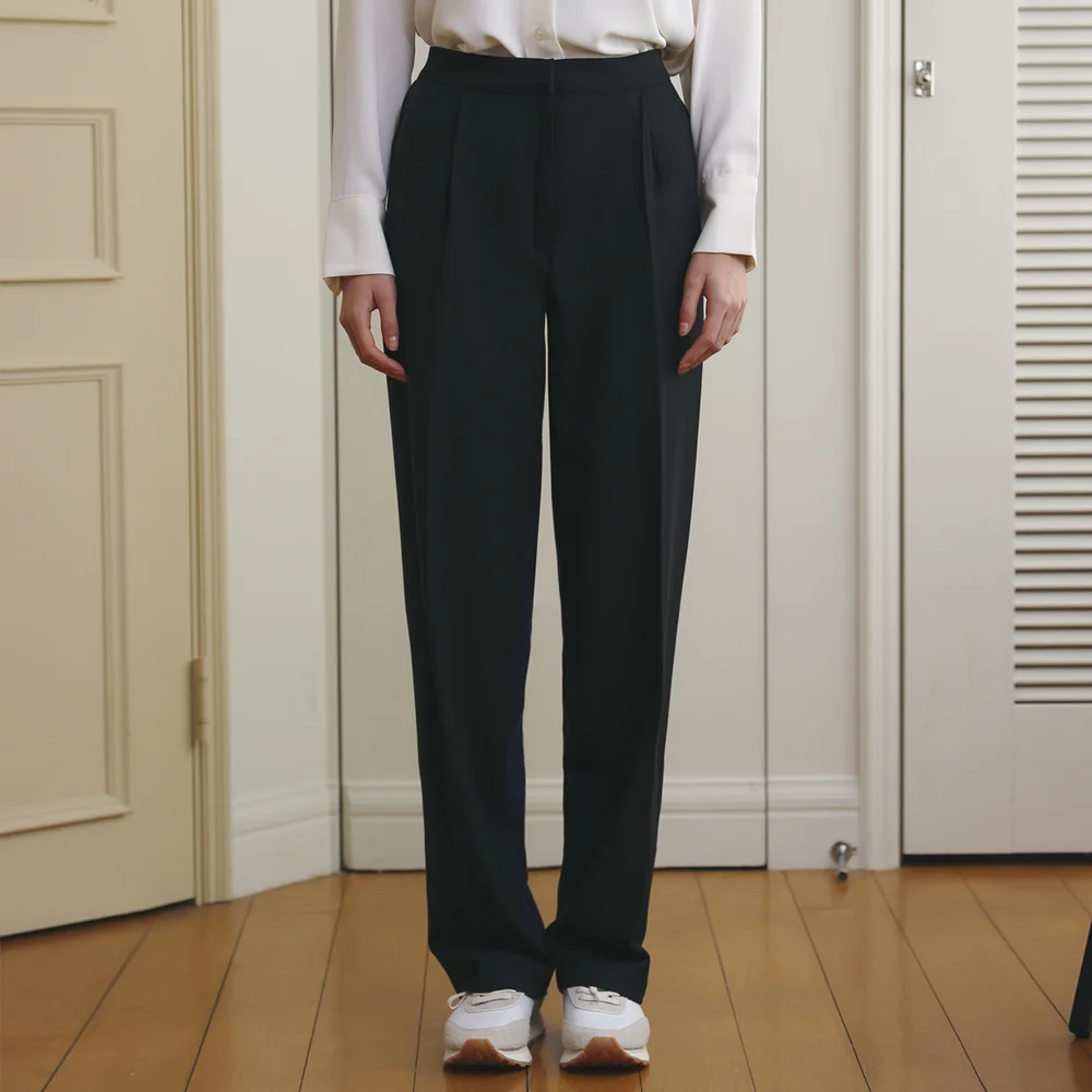 All day banding slacks black&midnight navy