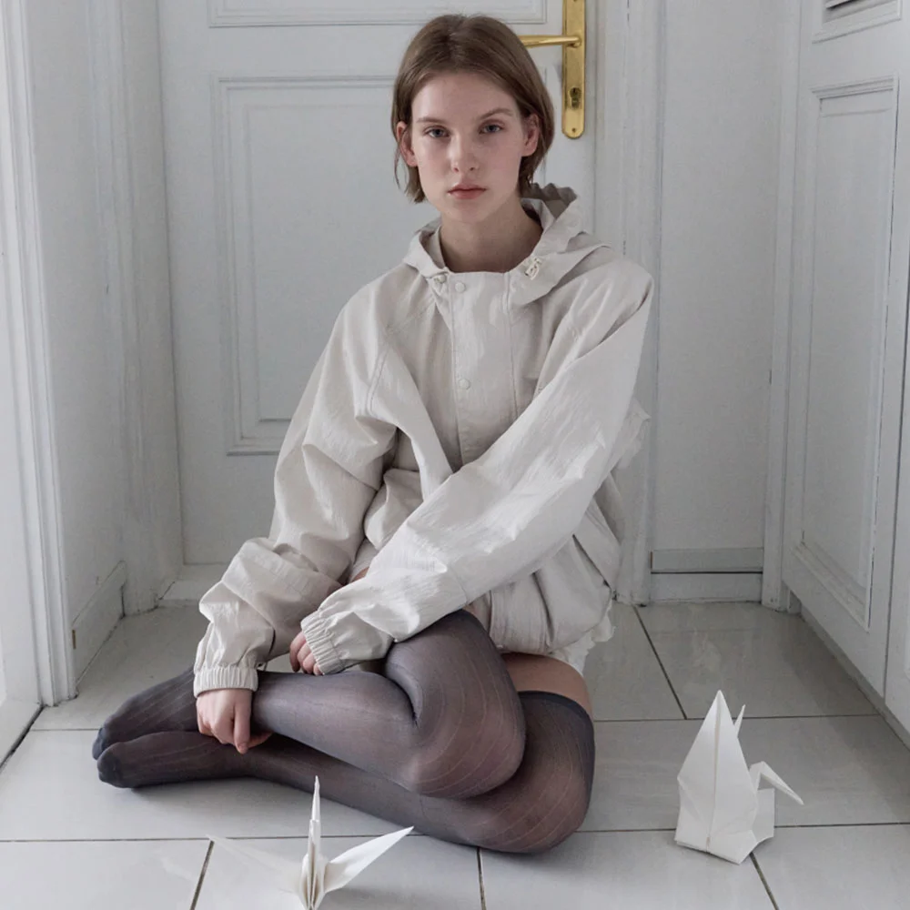Textured Wind Jacket (Cream beige)