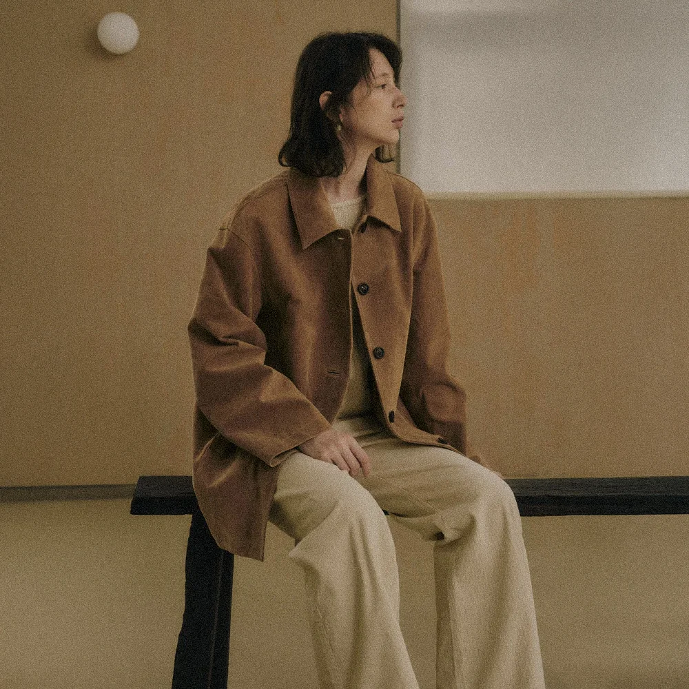 LOVELL PIGSKIN SUEDE JACKET_CAMEL