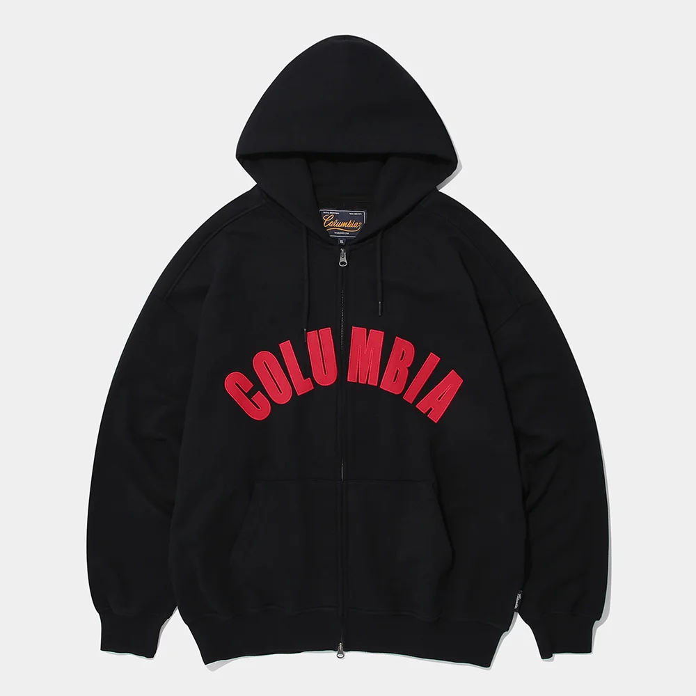 COLUMBIA ARCH TERRY ZIP-UP HOODIE_BLACK