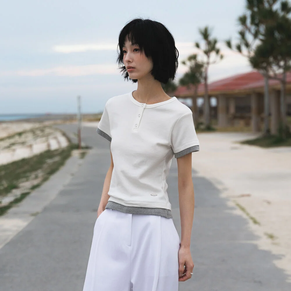 Layered Eyelet T-Shirt