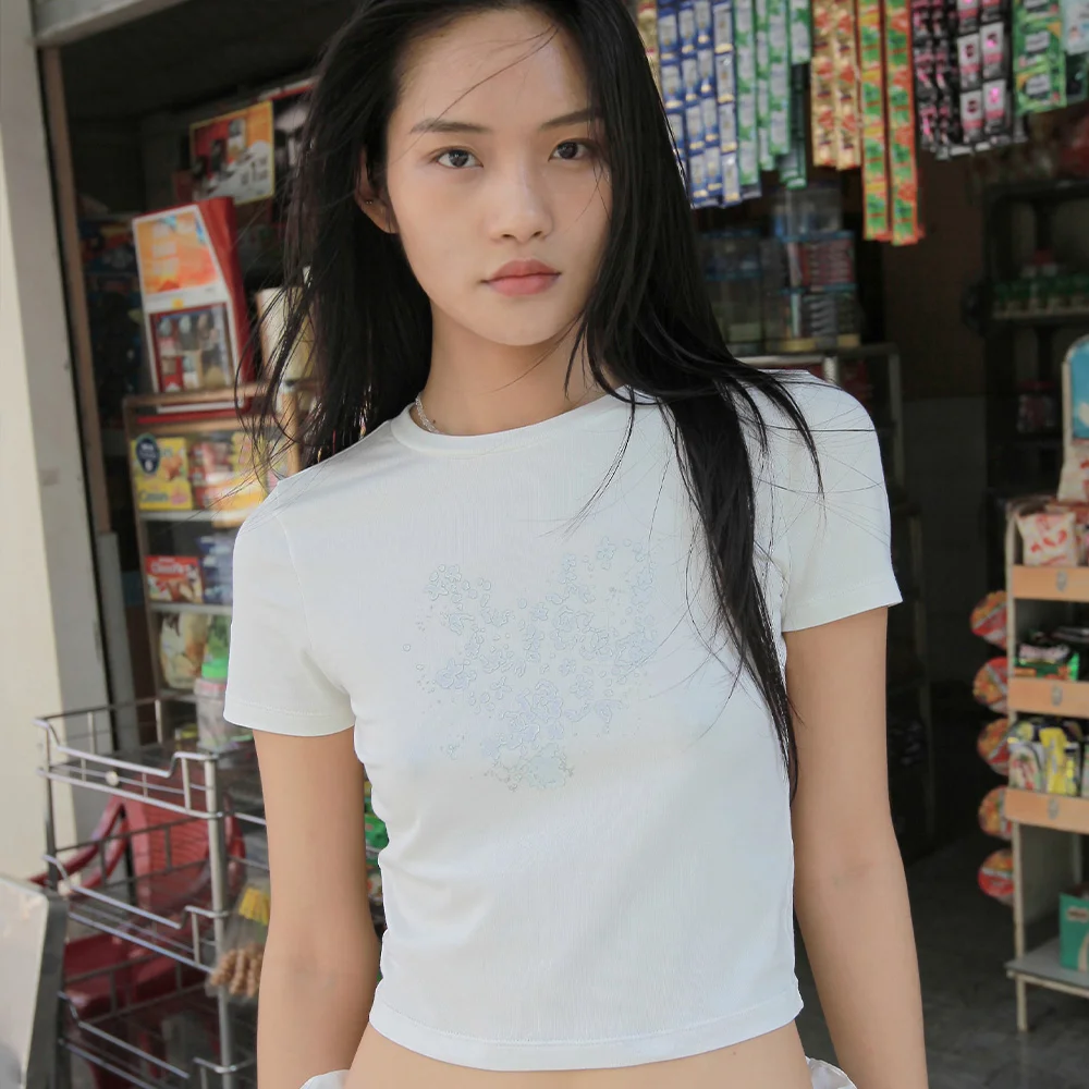Miru Crop Tee_White
