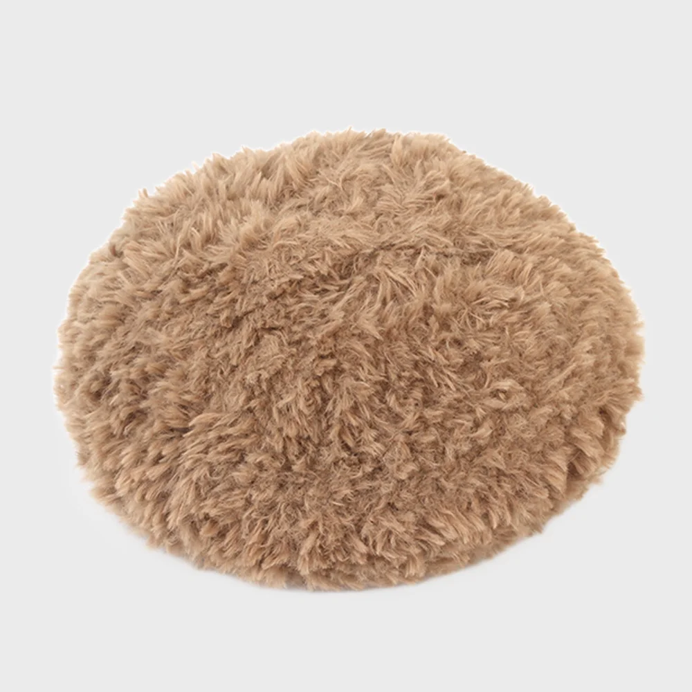 Baby Fur Brown Beret 貝雷帽