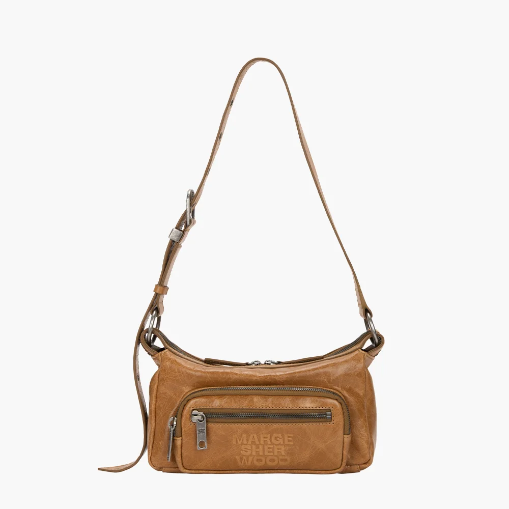 OUTPOCKET HOBO MINI_soft camel pull-up crinkle