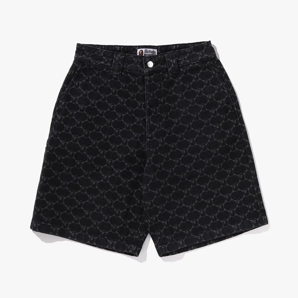Collage Monogram Relaxed 剪裁 13oz 牛仔 短褲(M) BLACK