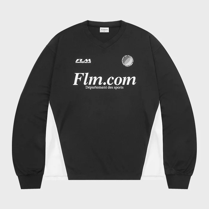 FLM 色塊 長 衣袖-黑色