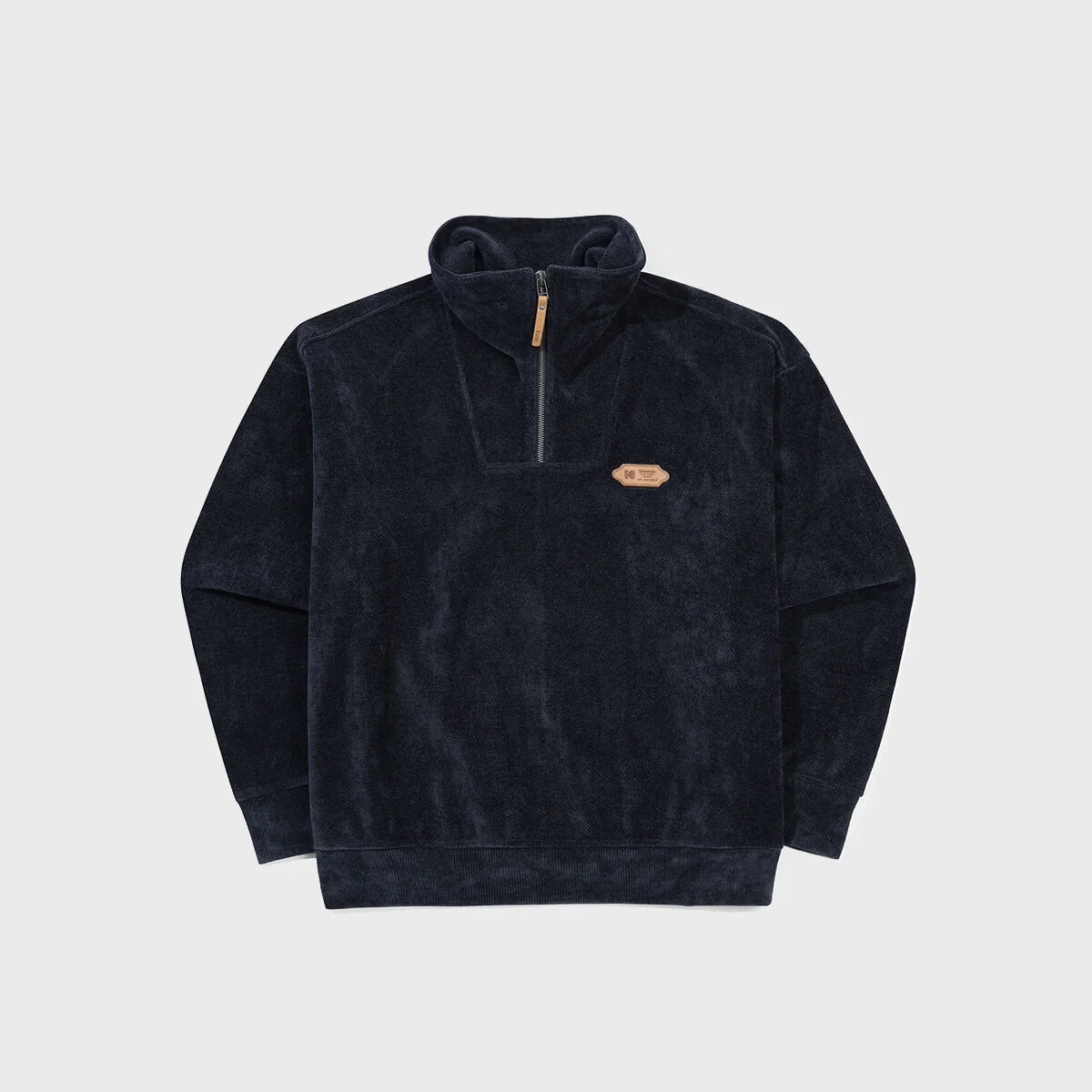 綿密 半拉鏈 衛衣 NAVY