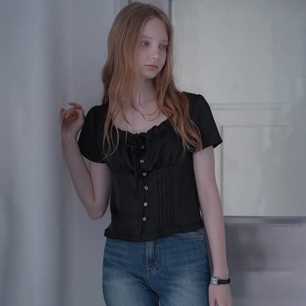 Silky Frill Blouse
