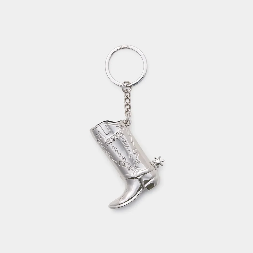 WESTERN BOOT KEYRING - SILVER