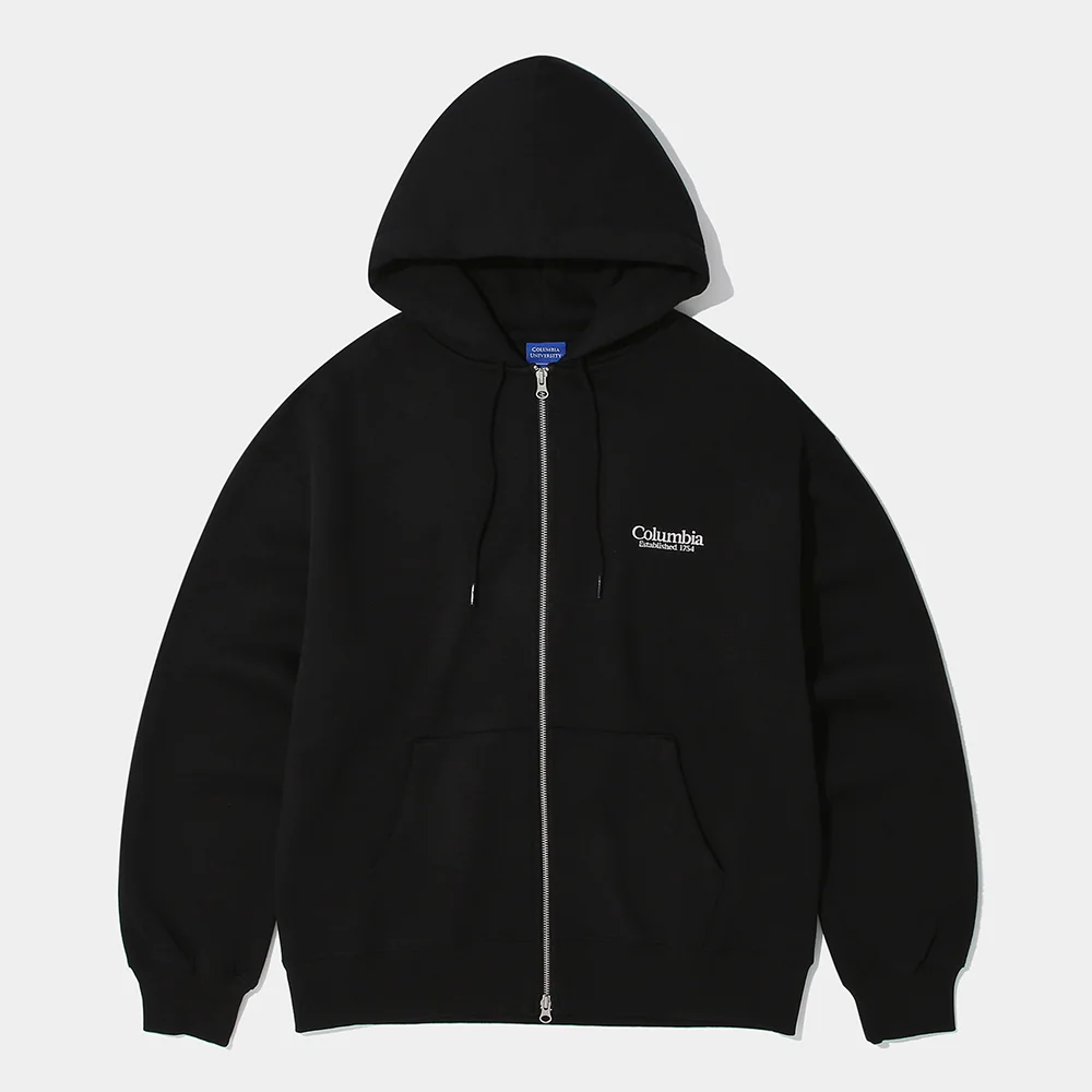 NYC EMB FLEECE ZIP-UP HOODIE_BLACK
