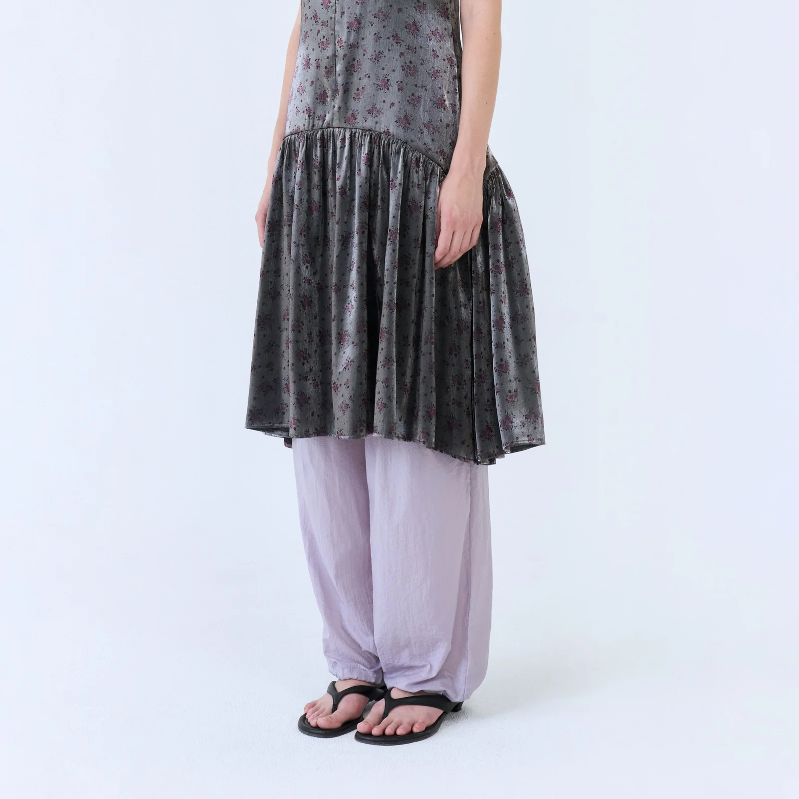 NYLON TIE PANTS (PURPLE)
