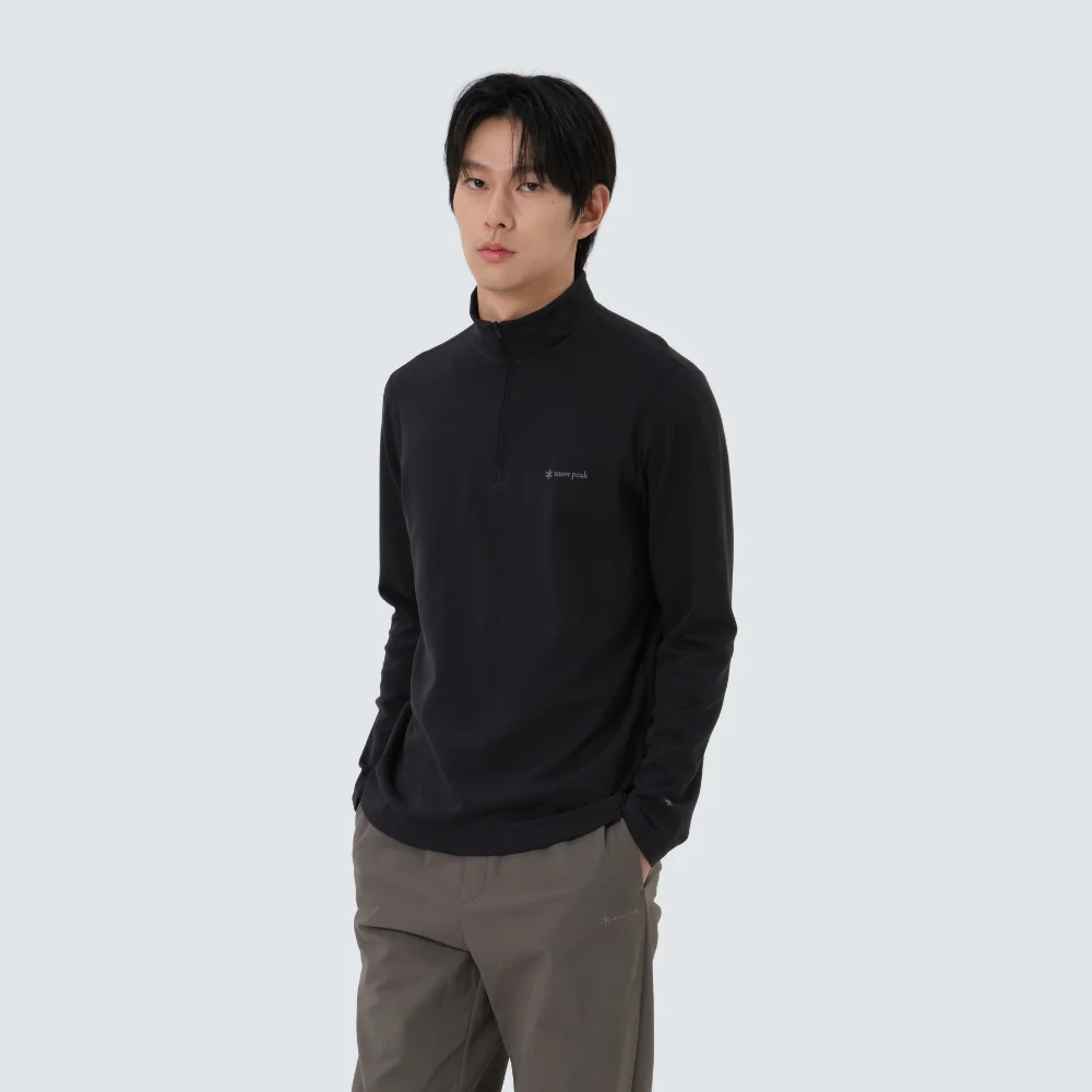 Delta Peak 速乾 半拉鏈 T恤 Dark Charcoal (S25FMTZT22)