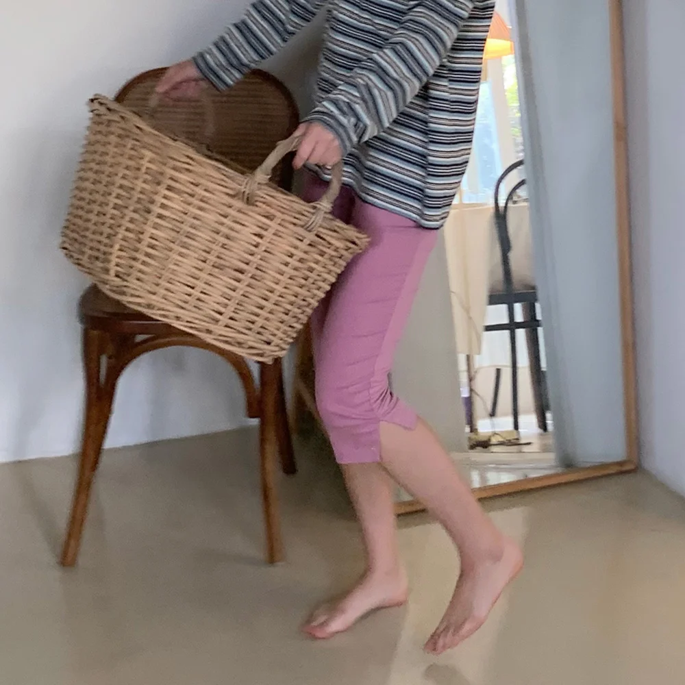 Fleur 鈕扣 卡普里褲 褲子_Fleur Capri Pants_Pink