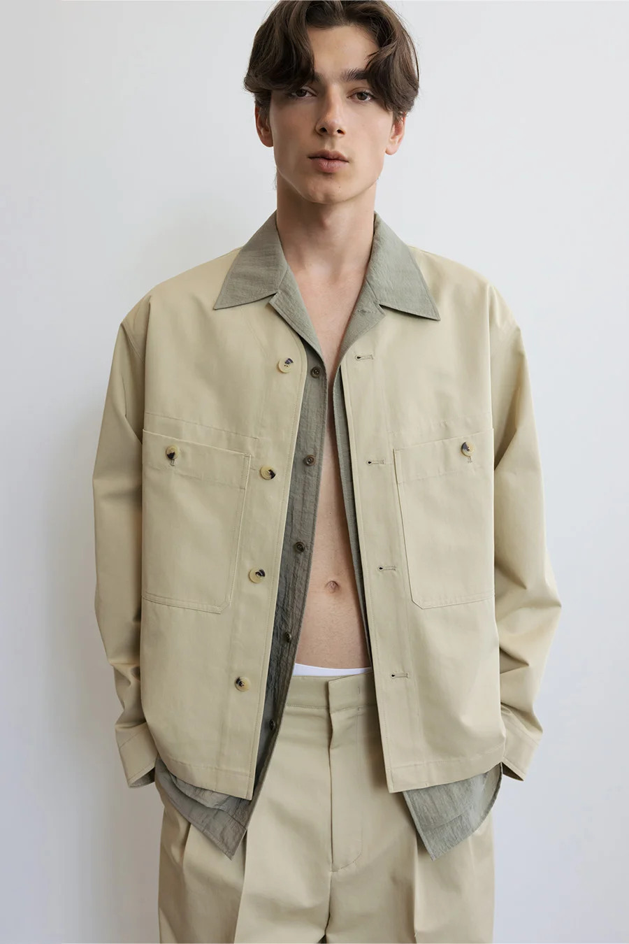 COLLARLESS WORK JACKET