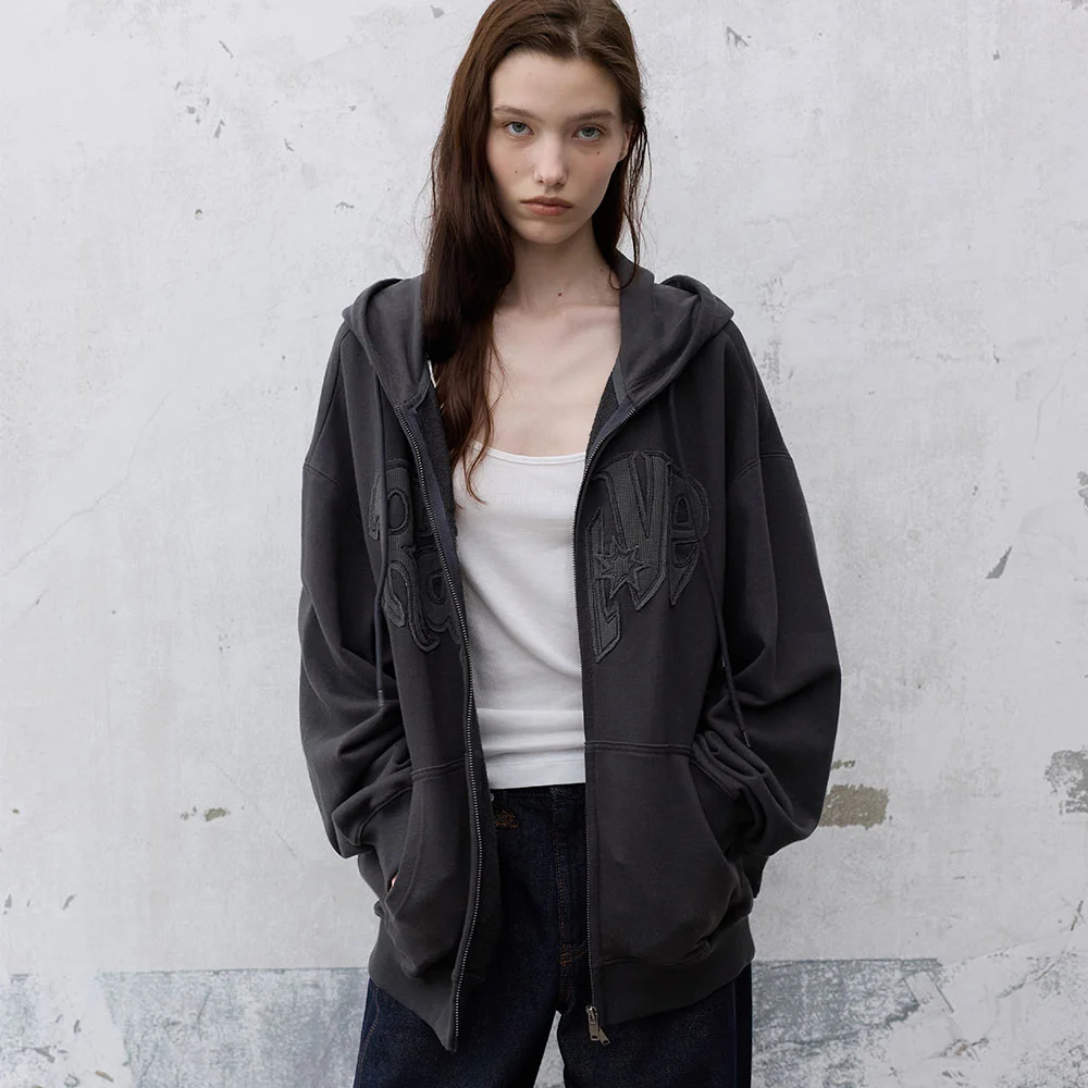 Raive Applique Hood Zip-up VW6AM950_2color