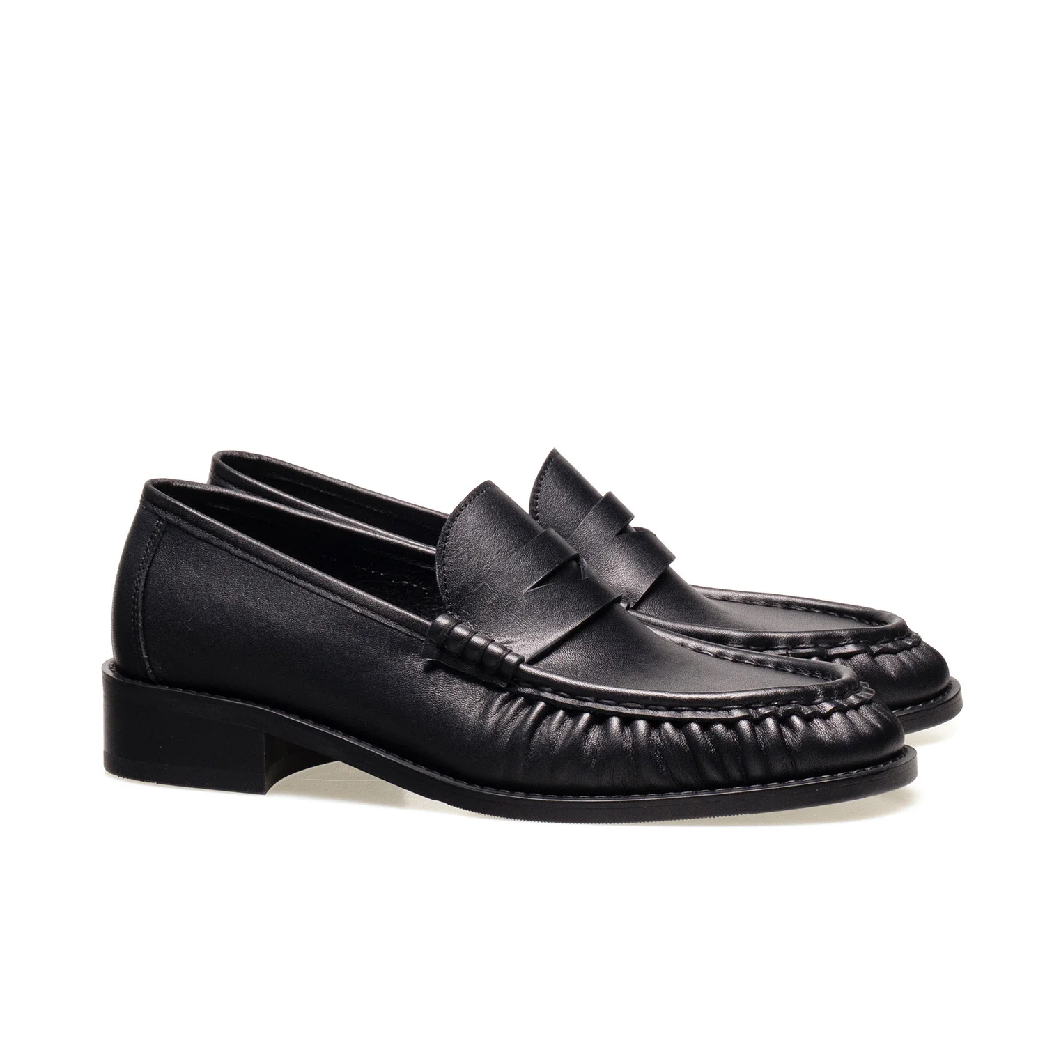 ALC1203 Travi 抽褶 Penny 樂福鞋_black