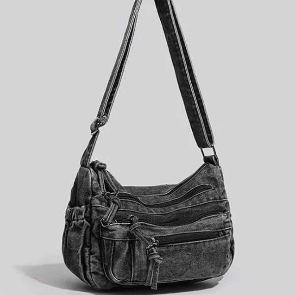 Vintage Denim Shoulder Bag