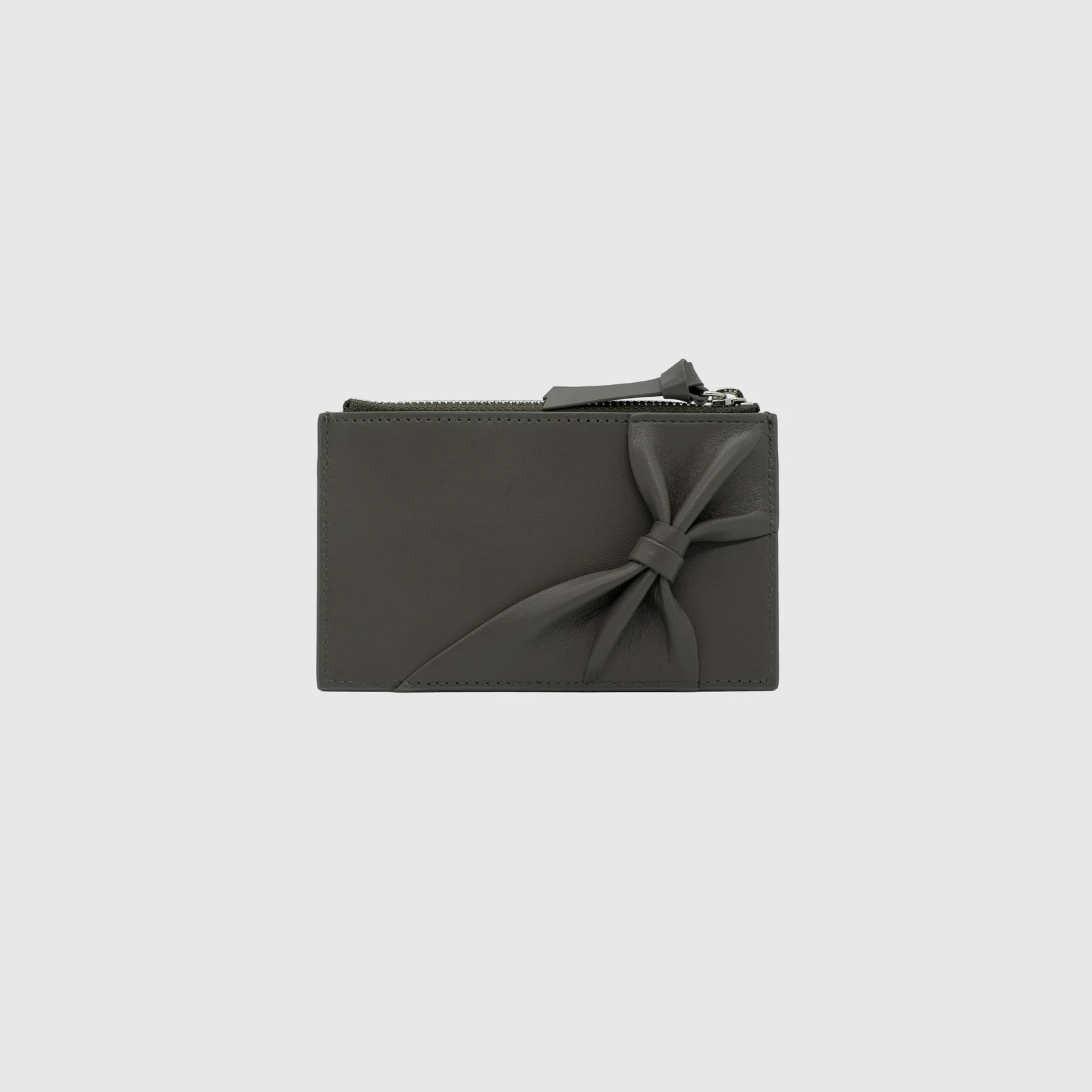 Bow Sheep Leather Cardwallet_Mid Gray