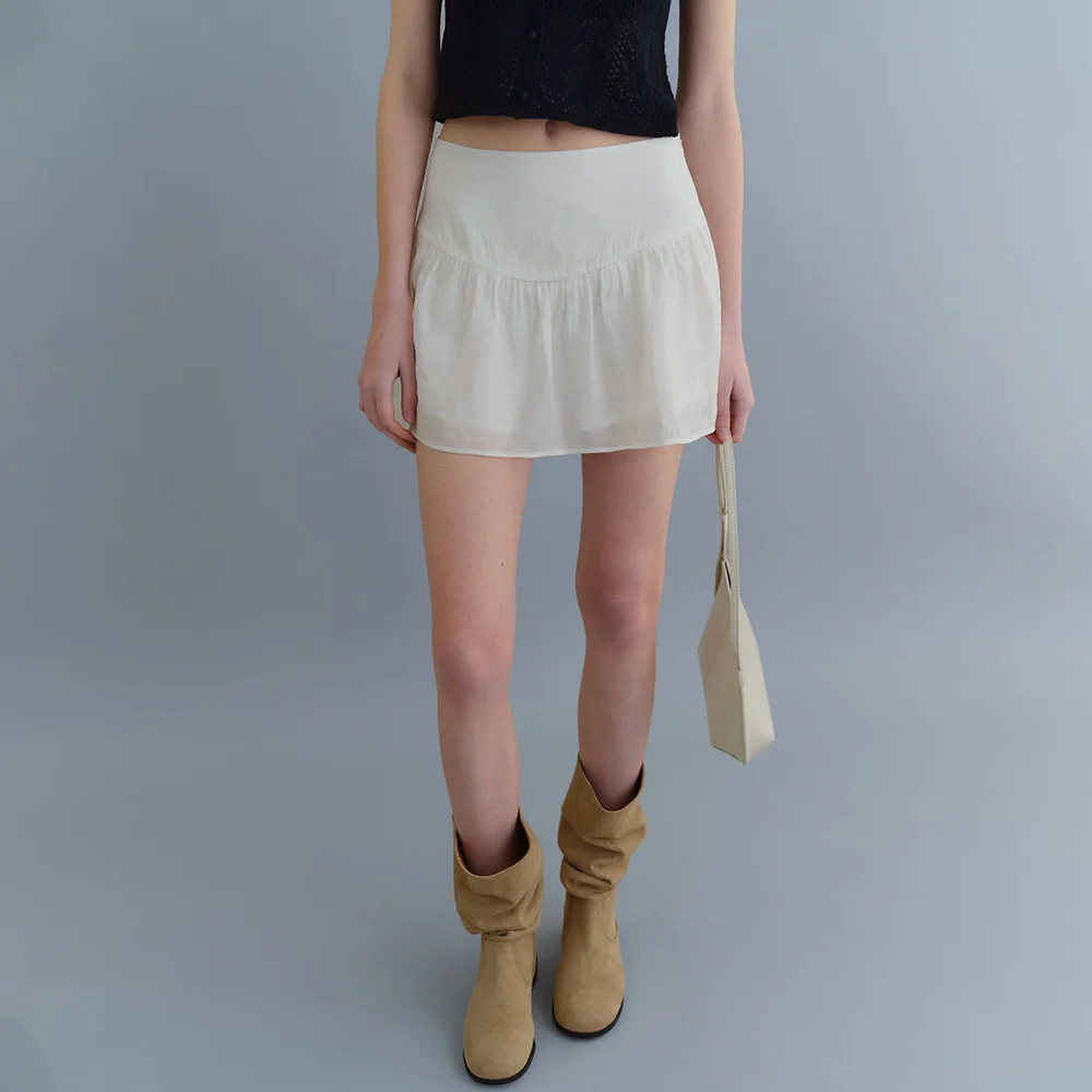 Darin Shirring PantSkirt (Ivory)