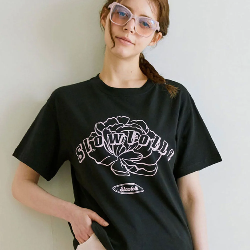 Flower-printed t-shirt_2 Colors