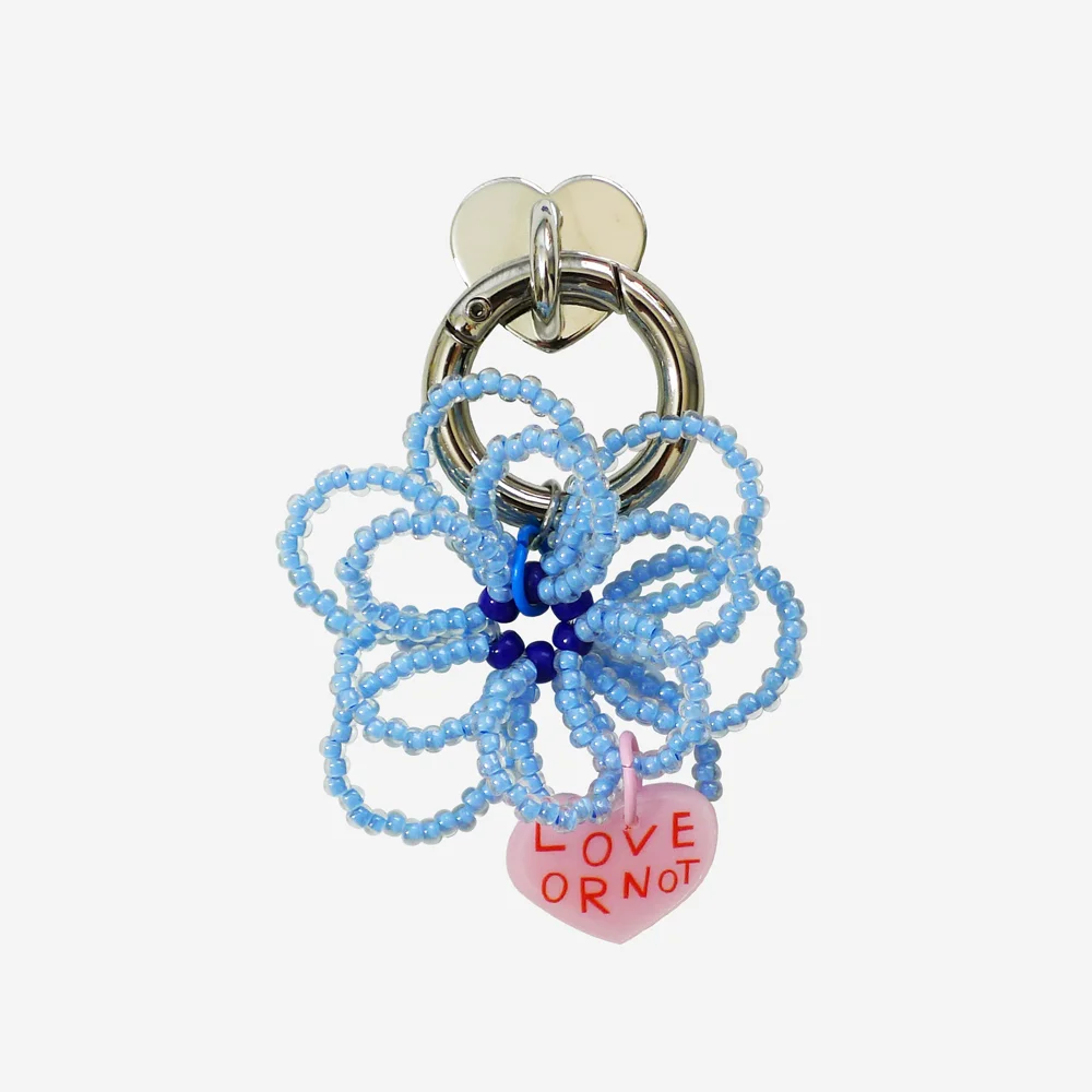 鑰匙扣&手機支架_Sky Flower Beads Keyring&Tok