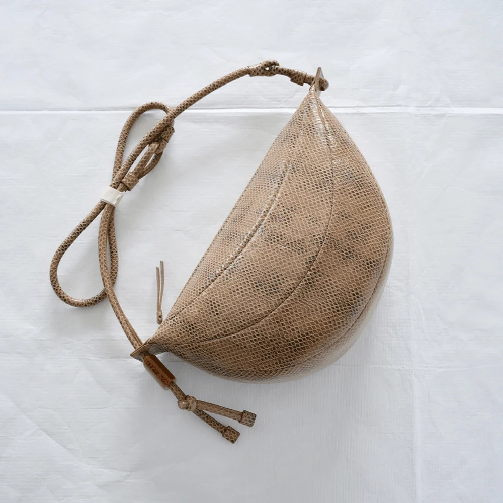 Small fling bag(Python beige)