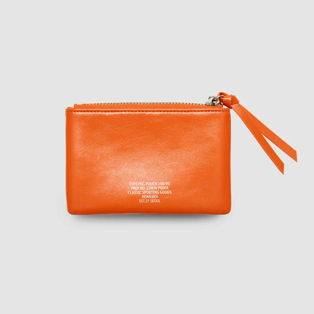 pouch wallet(牛皮袋形銀包) - 橙色